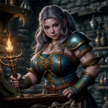 Female Dwarf Blacksmith, neural love, cc0